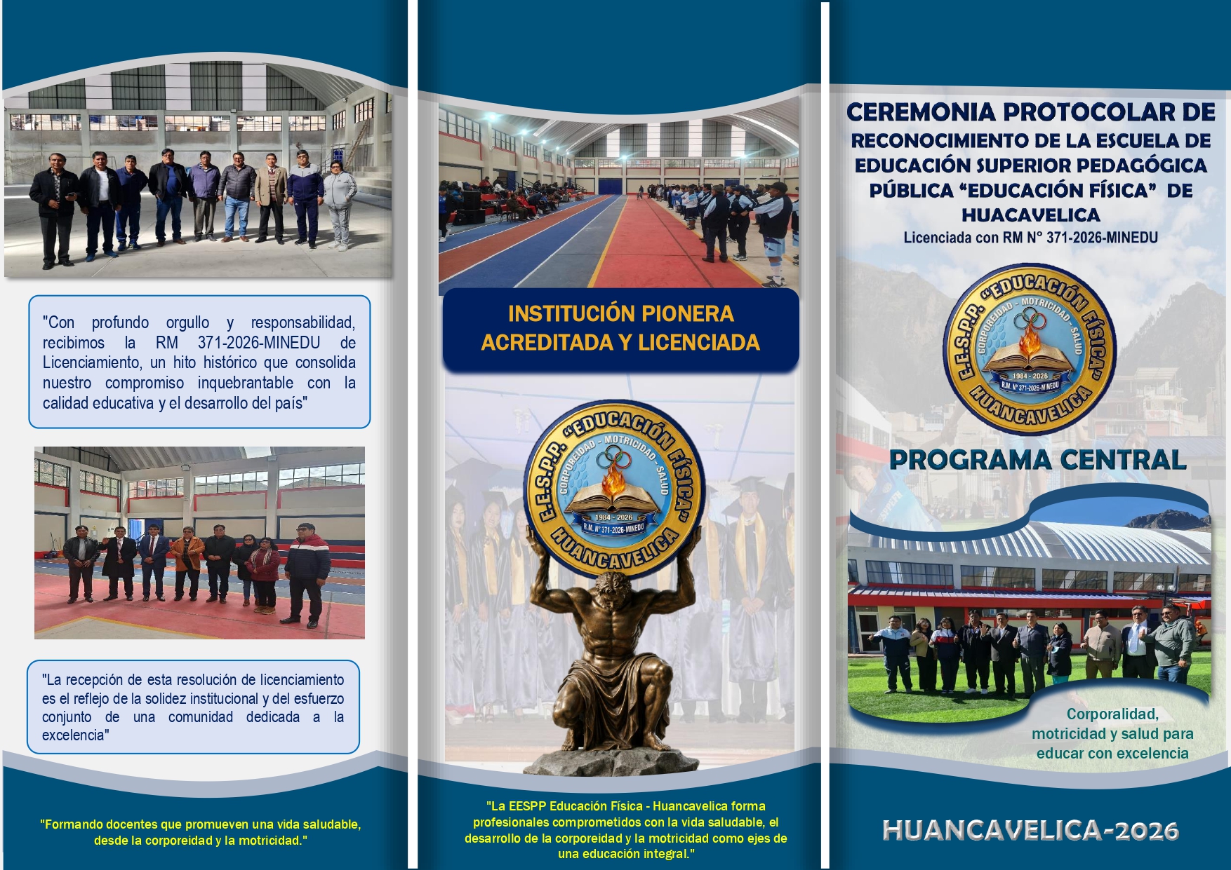 Portada y mensaje institucional